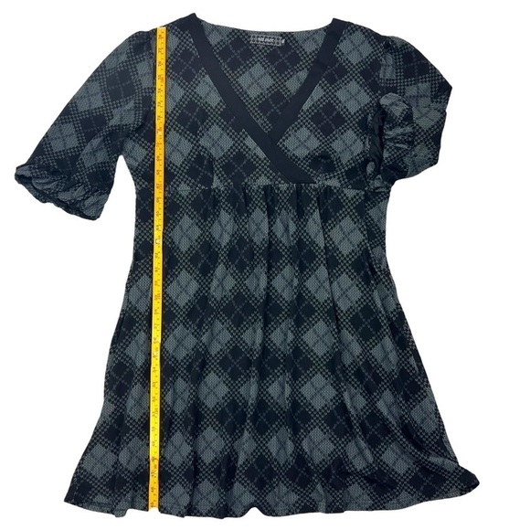 ICE Silk Plaid V-Neck Tunic Mini Dress Woman’s Size 1XL - Picture 6 of 12